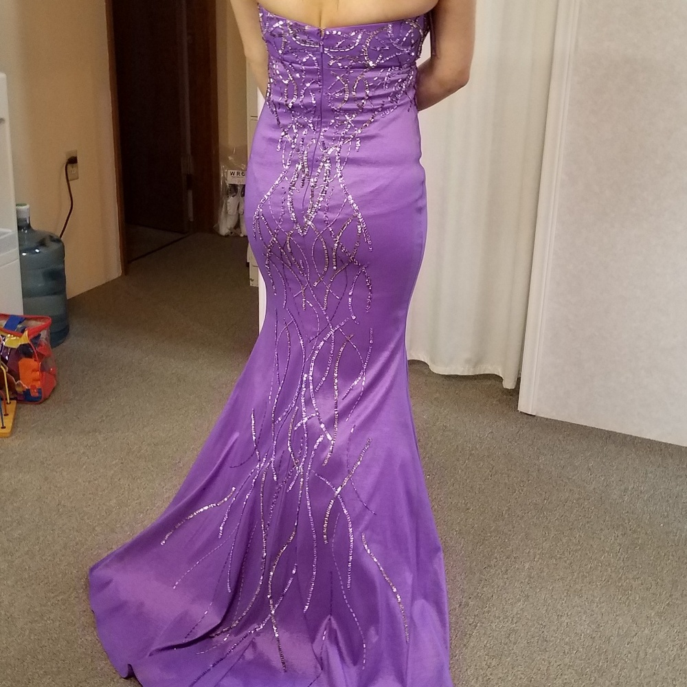 NWT Bodycon Mermaid Purple Dress Size 5/6